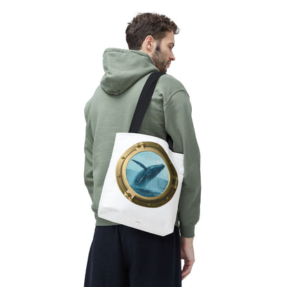 Whale Breaching Tote Bag