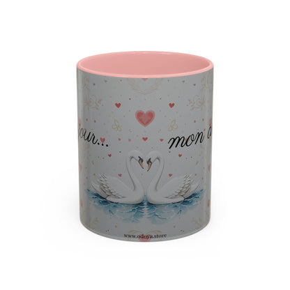 Valentine's Coffee Mug - White Swans