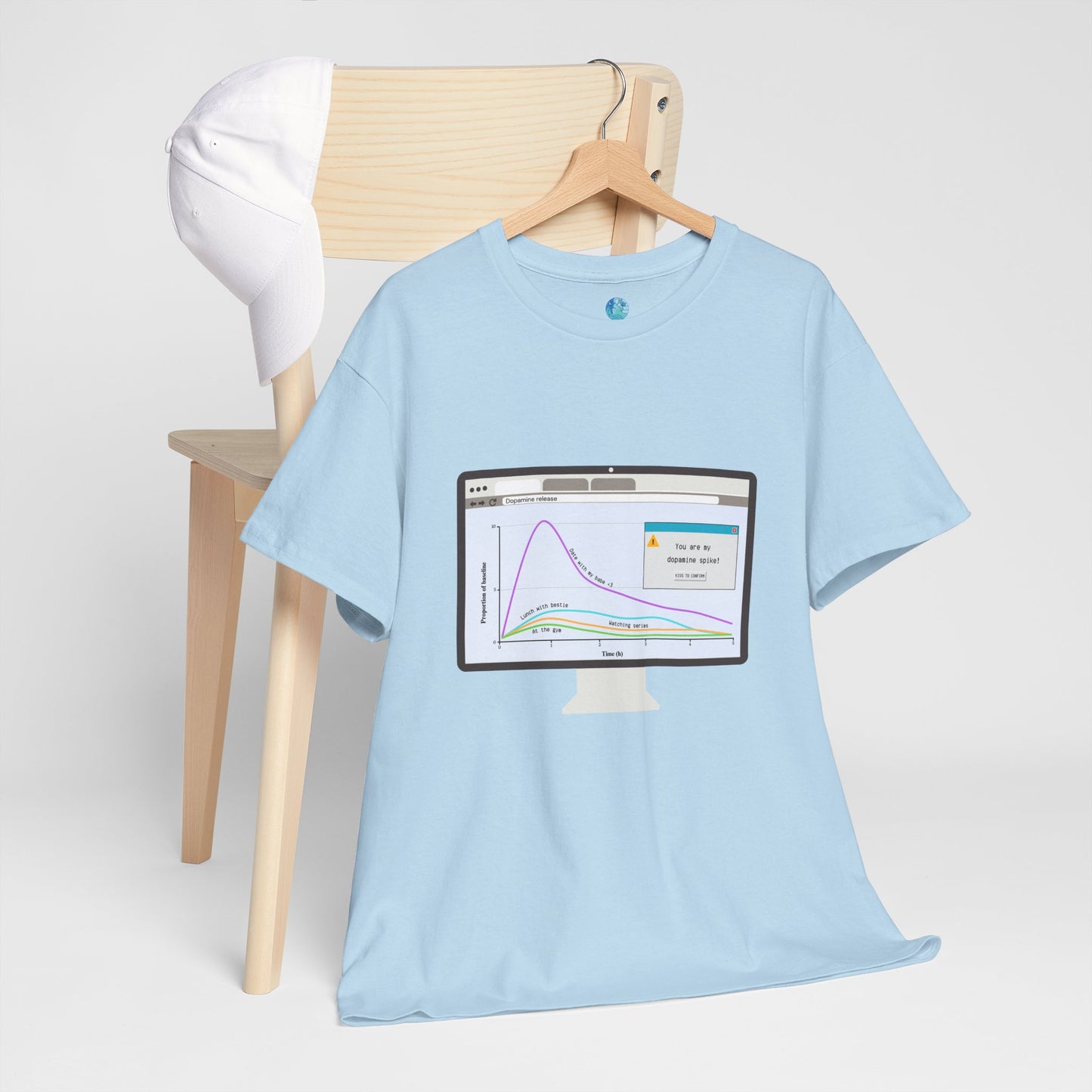 Valentine's Dopamine Chart Unisex Tee - Desktop design