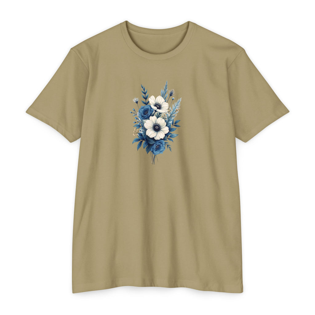 Blue Cosmic Flowers T-shirt