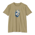 Blue Cosmic Flowers T-shirt