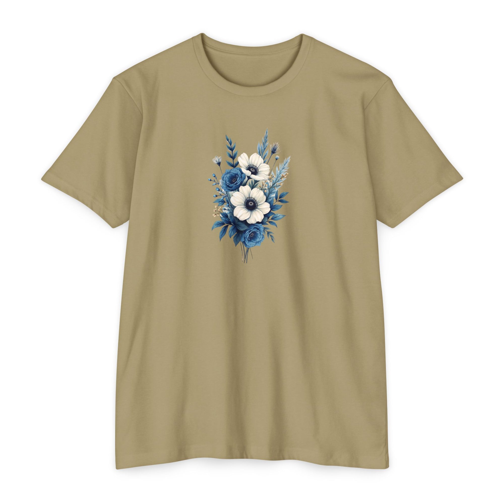 Blue Cosmic Flowers T-shirt