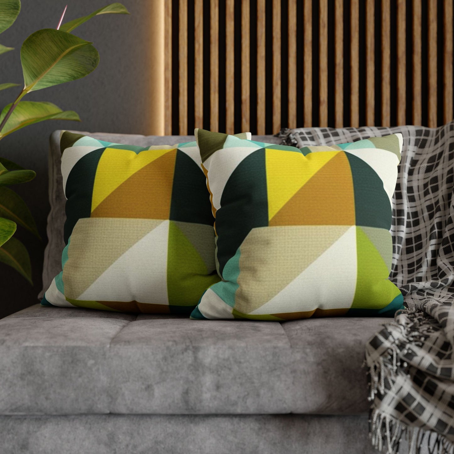 Geometric Design Throw Pillowcase