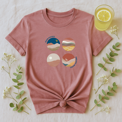 Moon Phases T-Shirt – Celestial Design for Astrology Lovers